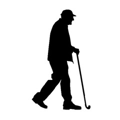  Elderly man silhouette