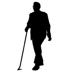 Fototapeta premium Elderly man silhouette