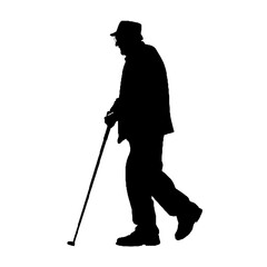  Elderly man silhouette