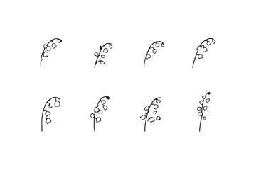 Lily of the Valley line art