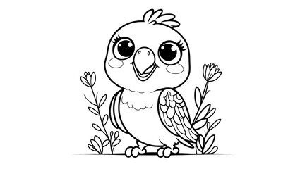 Fototapeta premium vector illustration of a bird