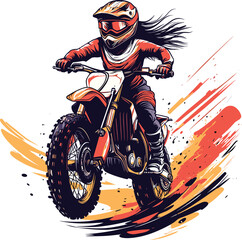 motocross rider on a motorcycle