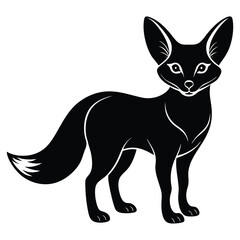 fennec fox vector silhouette single collection