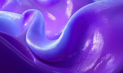 Abstract Purple Blue Fluid Waves Dynamic Swirling Elegant Shiny Luxury Design Background Texture Modern Digital Art Illustration  