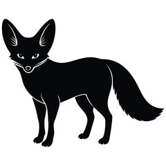 fennec fox vector silhouette single collection