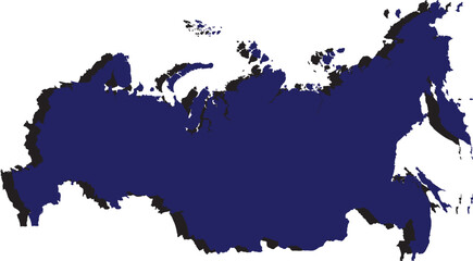 Russia Map And Flag Vector Photo