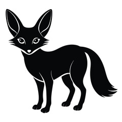 Obraz premium fennec fox vector silhouette single collection