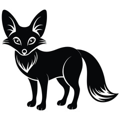 fennec fox vector silhouette single collection