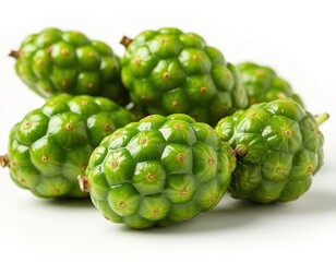 Fototapeta premium Noni fruit on white background. superfood.