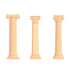 Classical Greek columns illustrating architectural orders, artistic design