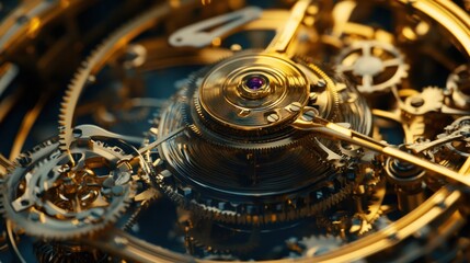 Fototapeta premium Intricate Clockwork Mechanism