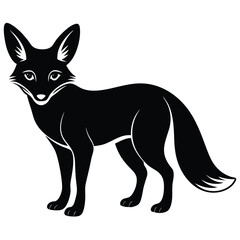 fennec fox vector silhouette single collection