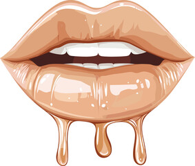 vector illustration of lips