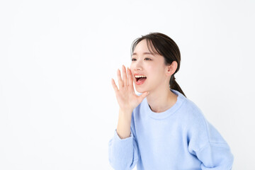 Fototapeta premium 応援する女性