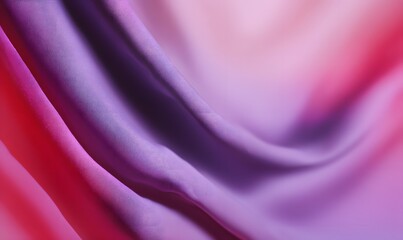Obraz premium Abstract Draped Fabric in Pink, Purple, and Red Gradient