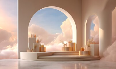 Serene Cloudscape Architectural Render