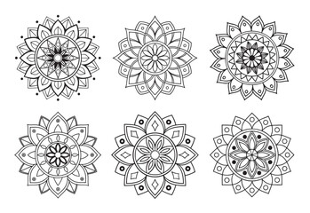 A bundle of intricately detailed and stylish mandala art illustrations, perfect for creating elegant and sophisticated designs.