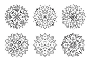 A bundle of intricately detailed and stylish mandala art illustrations, perfect for creating elegant and sophisticated designs.