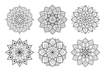 A bundle of intricately detailed and stylish mandala art illustrations, perfect for creating elegant and sophisticated designs.