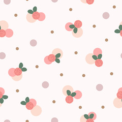 Cute floral seamless pattern with flowers and branches. Wildflower vector illustration in spring or summer. Elegant template for fabric, wallpaper, stationery, wrapping, card, and phone cases.