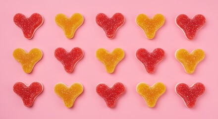 Fototapeta premium Sweet Symphony of Hearts AI Generated