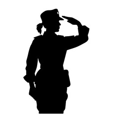 women soldier silhouette