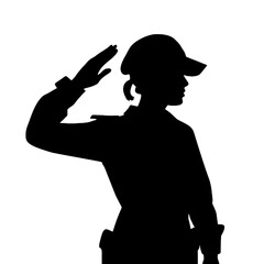  female soldier silhouette 