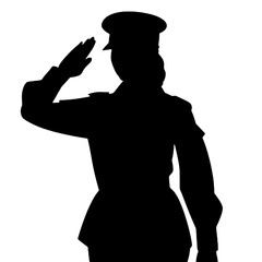  female soldier silhouette 
