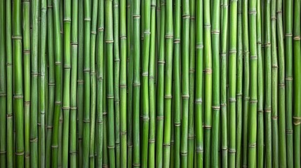Fototapeta premium Tranquil bamboo forest with tall, straight stalks creating a serene zen like atmosphere