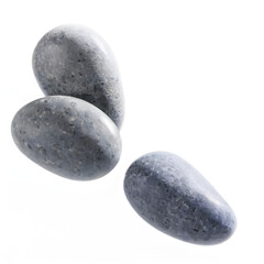 Floating Smooth Gray Pebbles &ndash; Repeating Zen Stones on Transparent