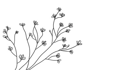 A black and white drawing of a flower. Generated using AI.