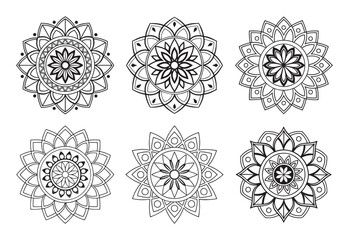 A bundle of intricately detailed and stylish mandala art illustrations, perfect for creating elegant and sophisticated designs.