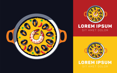 Spicy Nasi Briyani Icon Logo with Simple Design