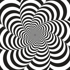 Abstract Optical Illusion Art Pattern with Geometric Squares