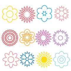 Flower shape  vector cartoon illustration