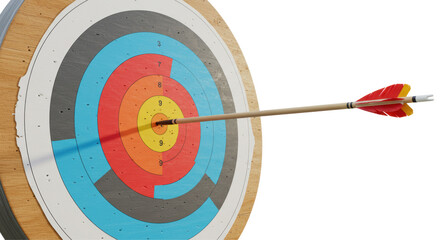 Isolated Arrow Hitting Target