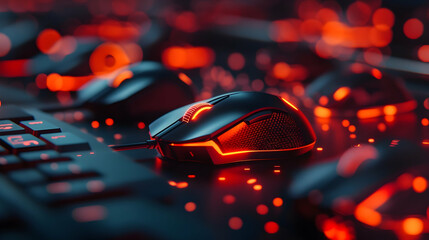 Illuminated gaming setup showcases cutting-edge technology and design aesthetic