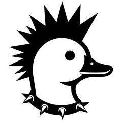 Punk duck silhouette