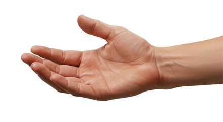Isolated outstretched hand