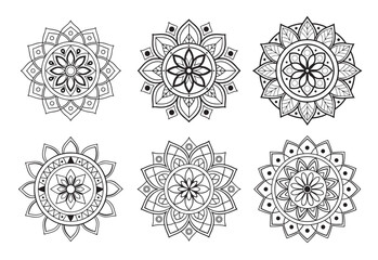 A bundle of intricately detailed and stylish mandala art illustrations, perfect for creating elegant and sophisticated designs.