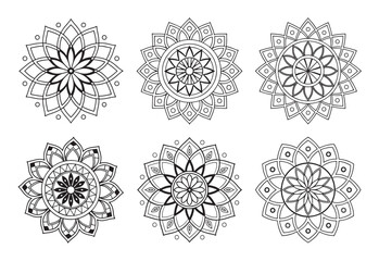 A bundle of intricately detailed and stylish mandala art illustrations, perfect for creating elegant and sophisticated designs.