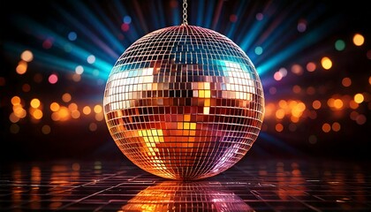 Disco ball in the party
