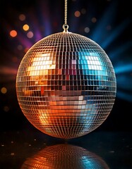 Disco ball in the party