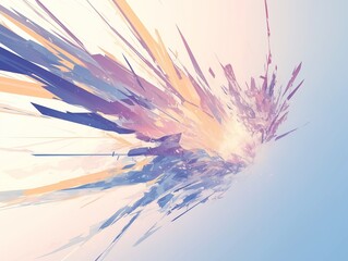 Abstract Expression of Spreading Soft Light in Pastel Colors
