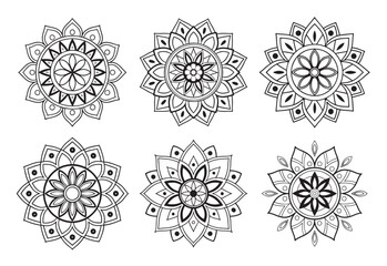 A bundle of intricately detailed and stylish mandala art illustrations, perfect for creating elegant and sophisticated designs.