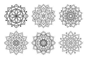 A bundle of intricately detailed and stylish mandala art illustrations, perfect for creating elegant and sophisticated designs.