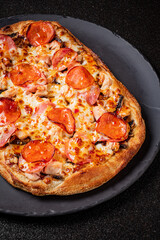 Enjoy the crispy crust and tasty toppings fresh from a cozy pizzeria!