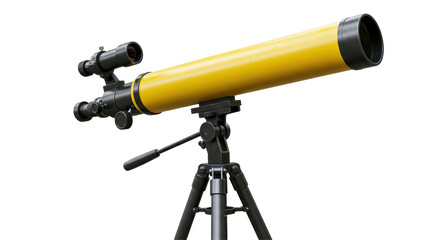 Isolated Yellow Telescope on Tripod © Emma