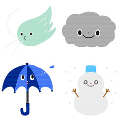 寒い天気イラストセット