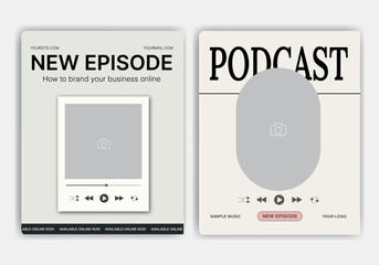 Template Aesthetic Feed Simple Modern Podcast